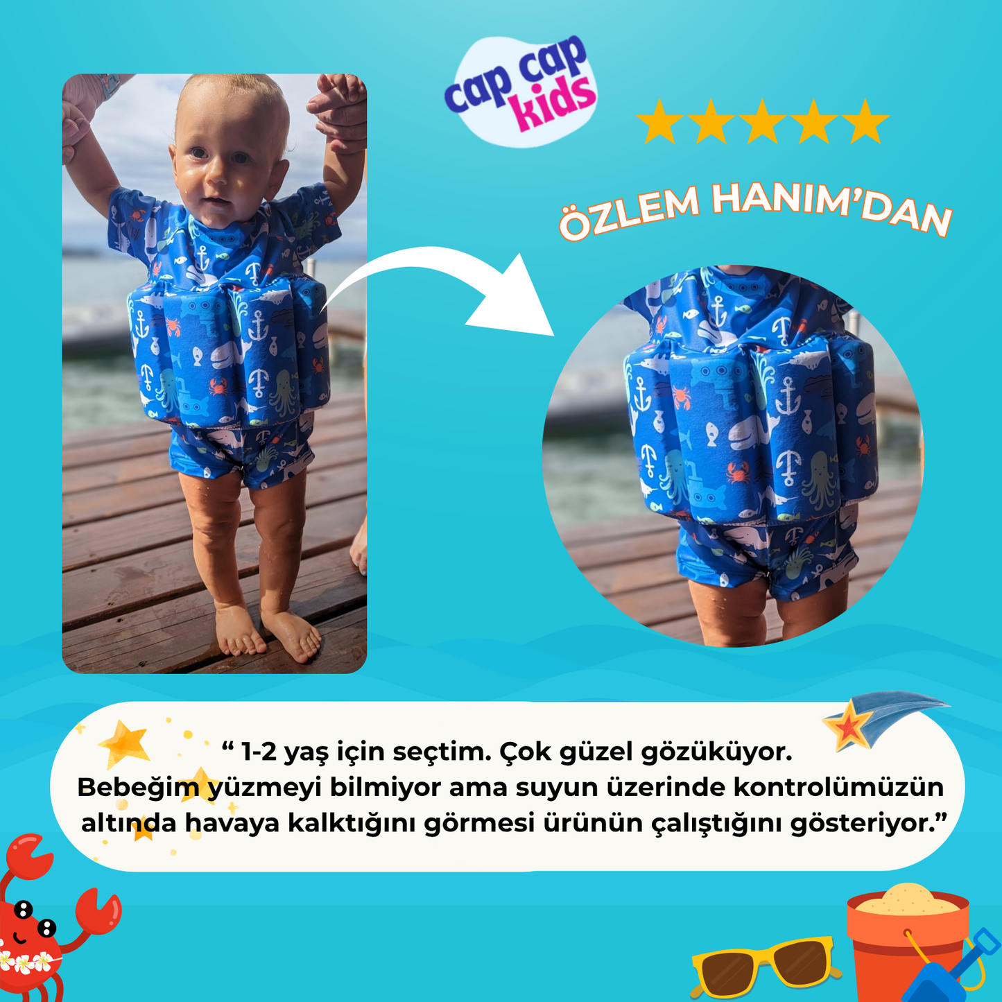 Capcap™ Yüzen Çocuk Mayosu