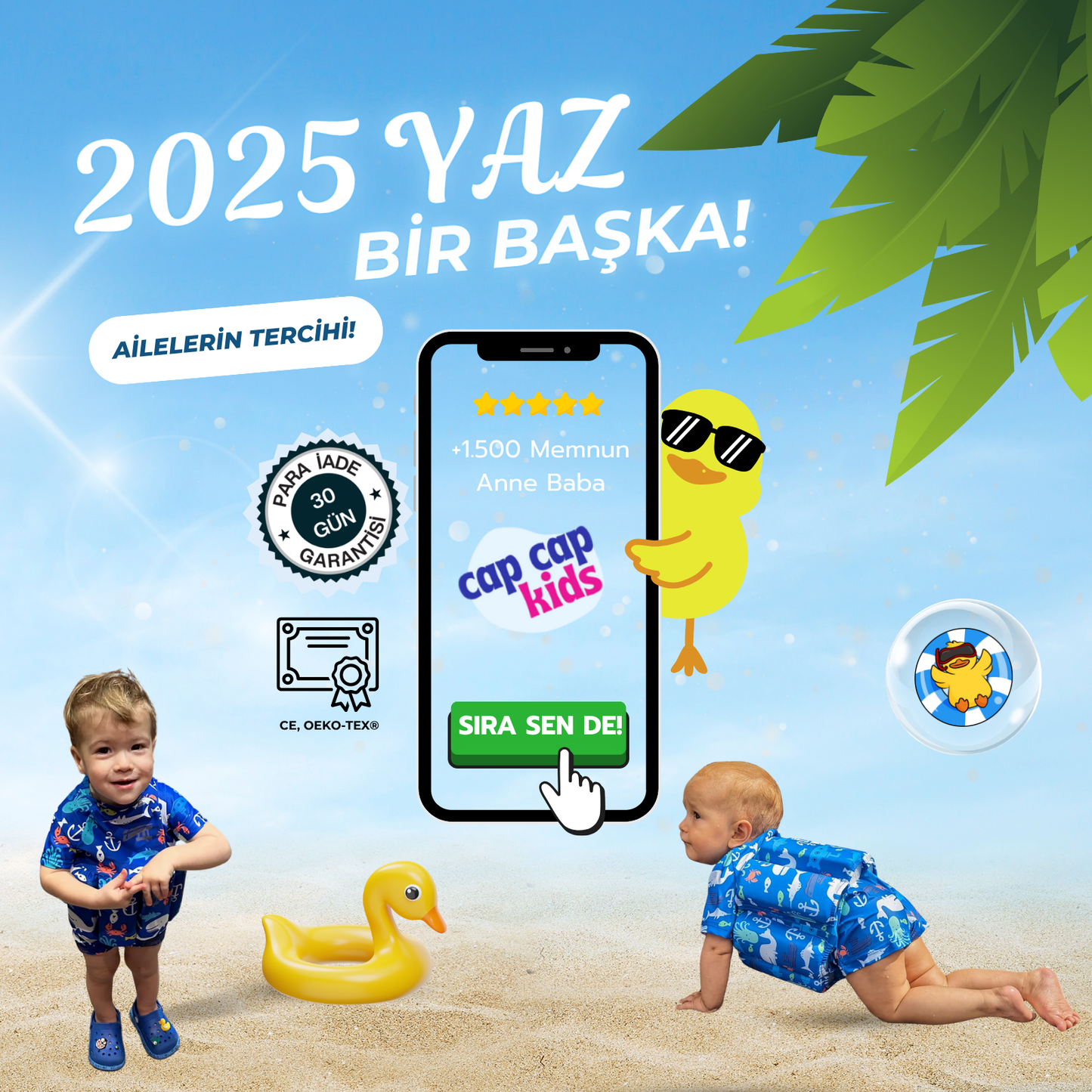 Capcap™ Yüzen Çocuk Mayosu